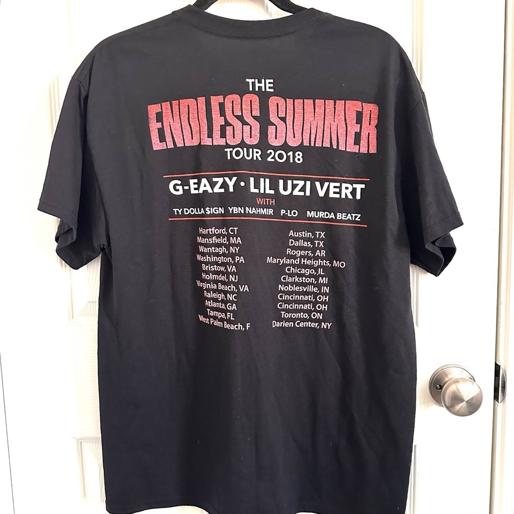 G-Eazy Lil Uzi Vert The Endless Summer 2018 L Large Graphic Band Tour T-Shirt - Picture 5 of 6
